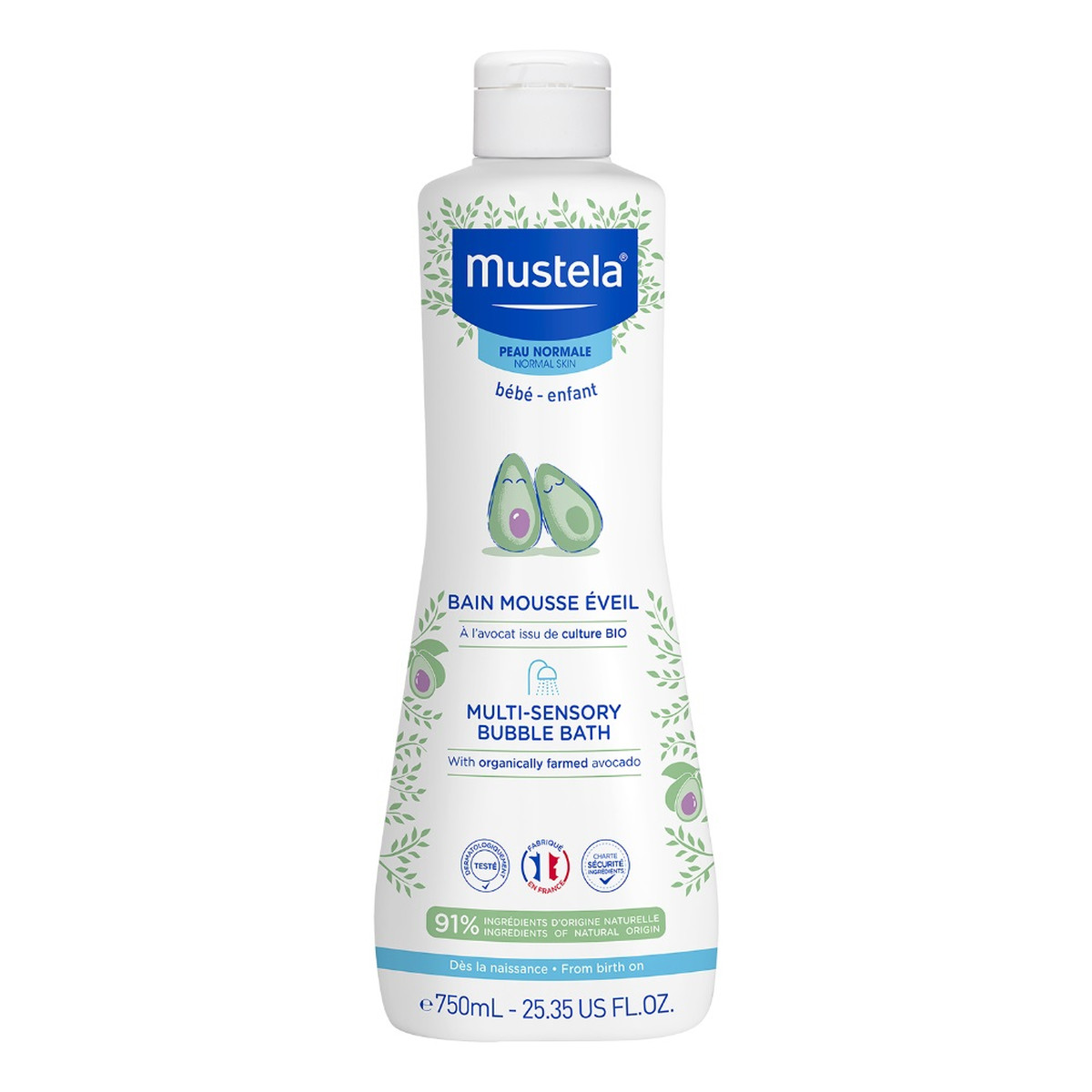 Mustela Multi-sensory bubble bath płyn do kąpieli dla dzieci i niemowląt 750ml