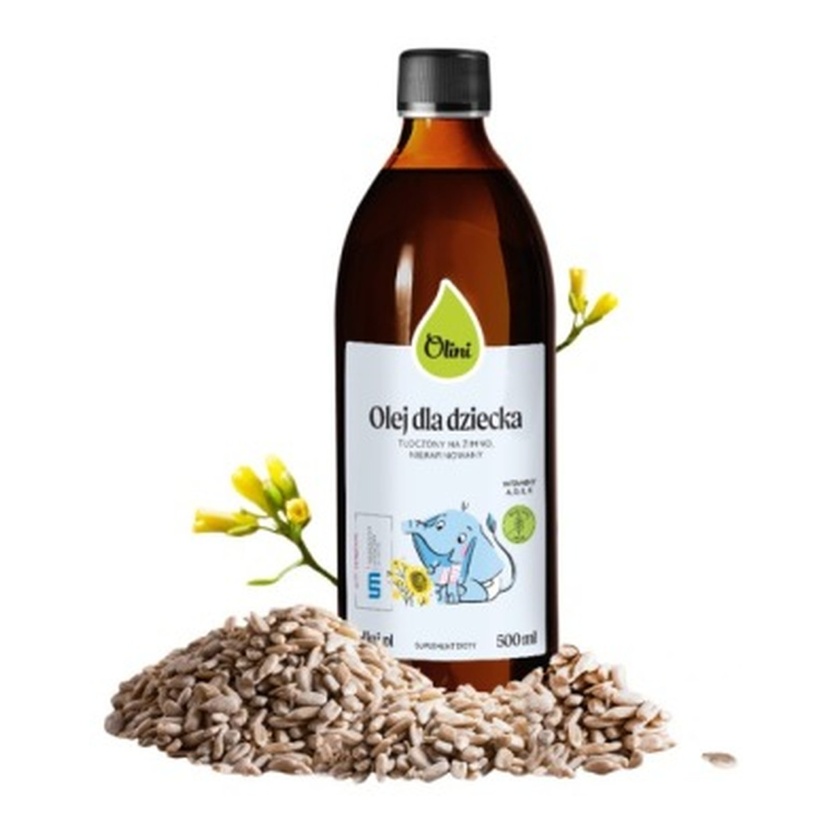 Olini Olej dla dziecka z witaminami A D3 E K2 500ml