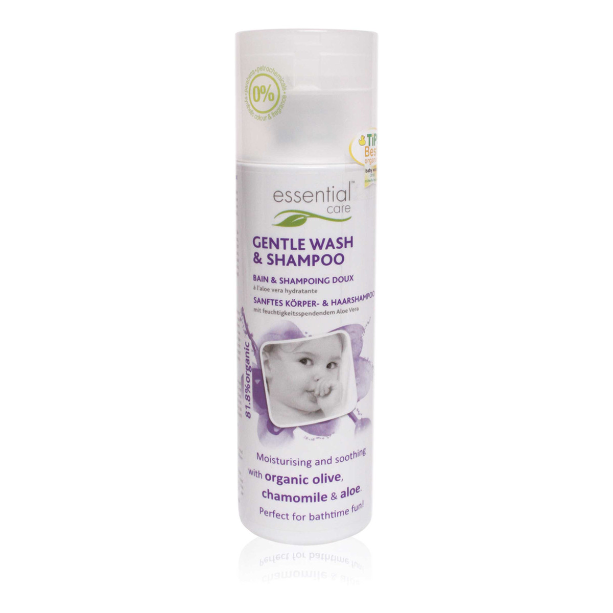 Essential Care Delikatny płyn do mycia ciała i włosów dla niemowląt 50 ml (tubka) 50ml