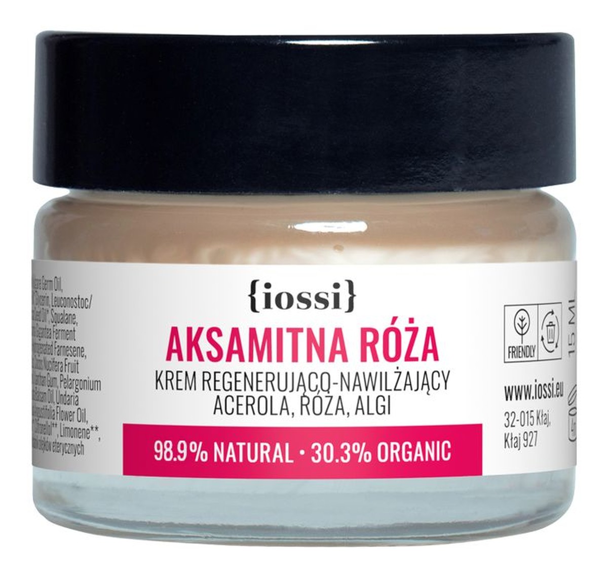 regenerująco nawilżający krem z acerolą różą i algami