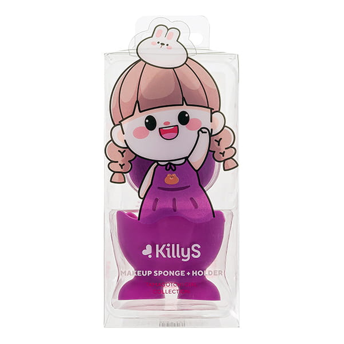 KillyS Tamagotchi girl gąbeczka do makijażu ze stojakiem violet 1szt.