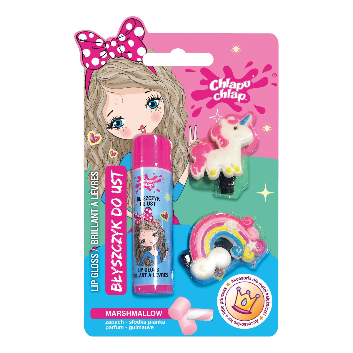Chlapu Chlap Błyszczyk spinka kształt jednorożca