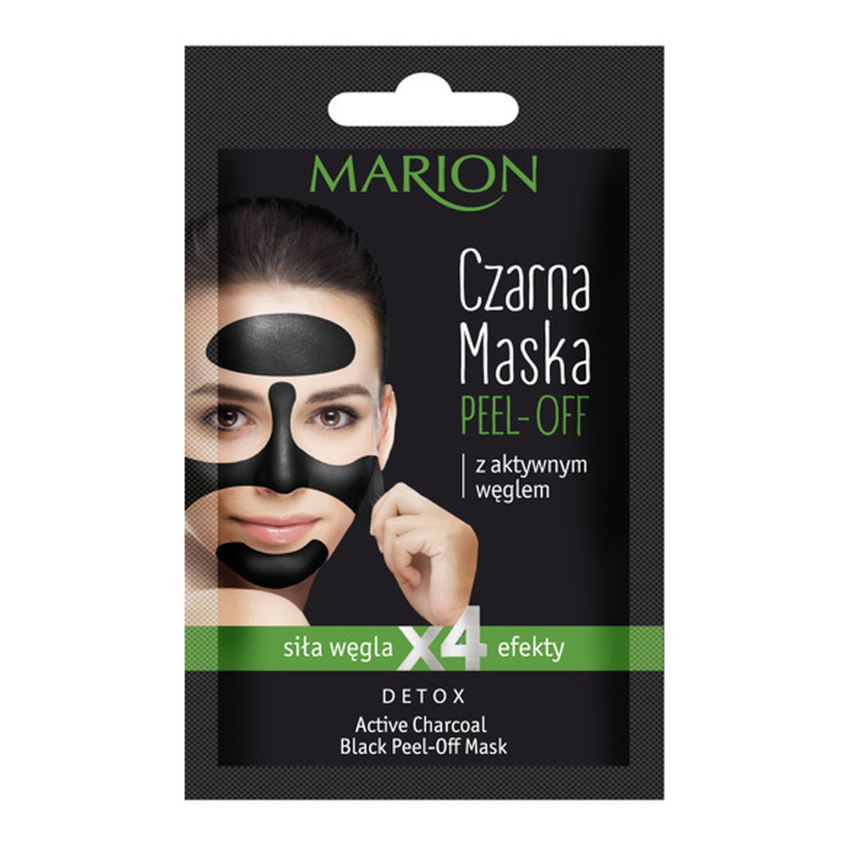 Marion Detox Czarna Maska Peel-Off z aktywnym węglem 6g