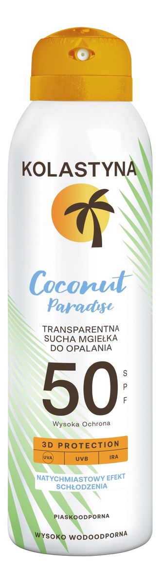 Transparentna Sucha Mgiełka do opalania-coconut paradise spf50