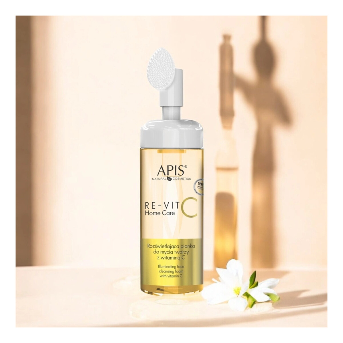 Apis Re-vit c home care rozświetlająca pianka do mycia twarzy z witaminą c 150ml