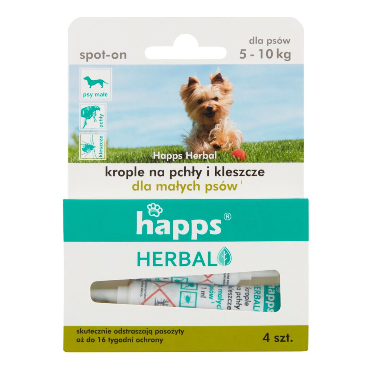 Happs HERBAL KROPLE DLA MAŁYCH PSÓW DO PRZECIW PCHŁOM 10kg