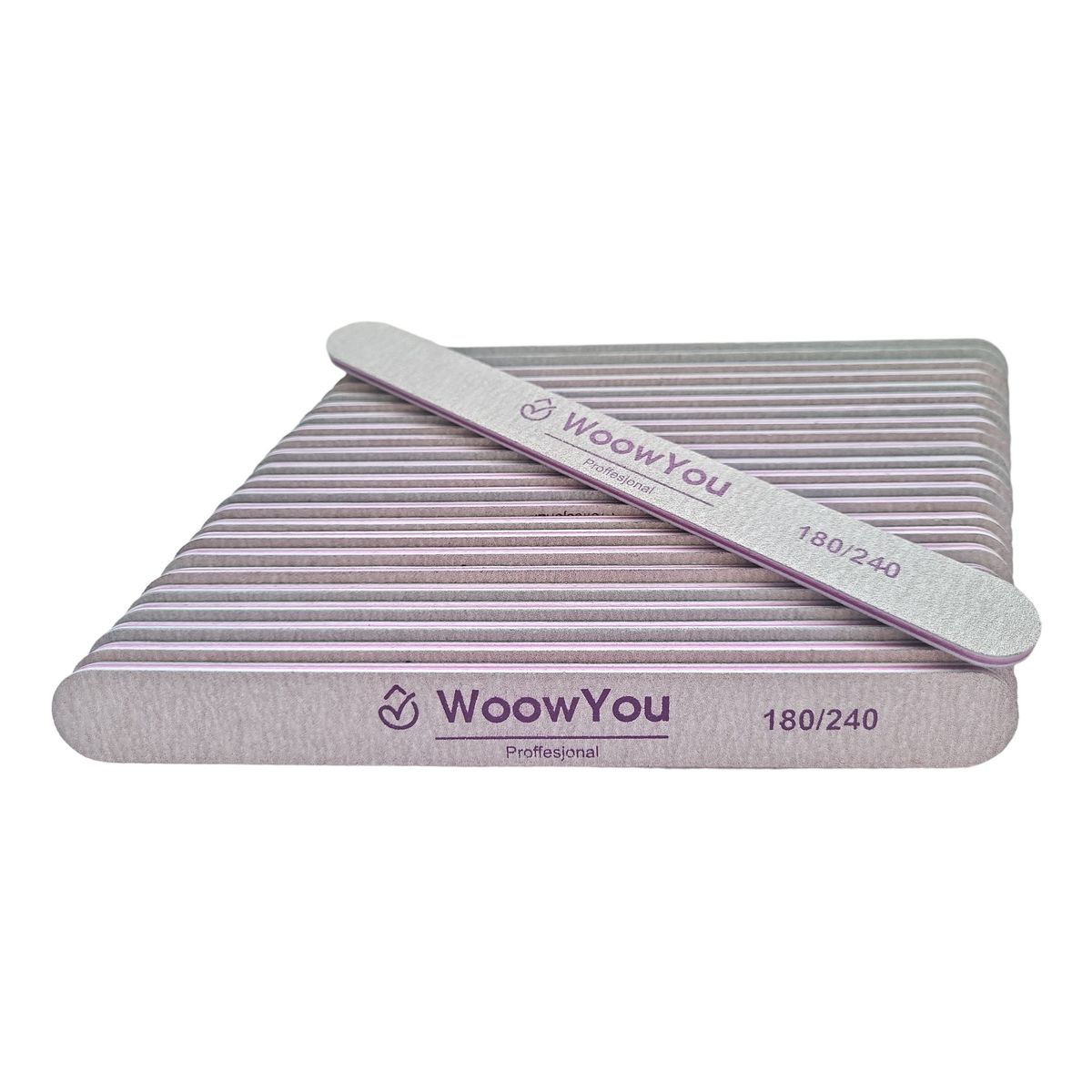 Woow You Professional Jednorazowe pilniki do paznokci z gradacją 180/240 25szt.