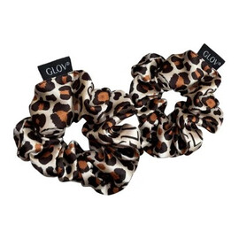 Satin scrunchies satynowe gumki do włosów s cheetah 2szt