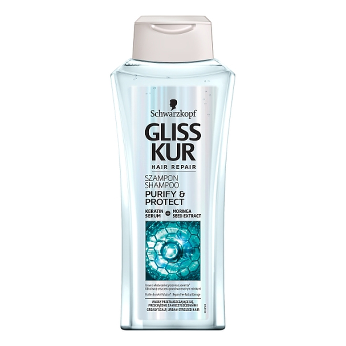 Gliss Purify & Protect szampon do włosów przetłuszczających się, przeciążonych zanieczyszczeniami 400ml