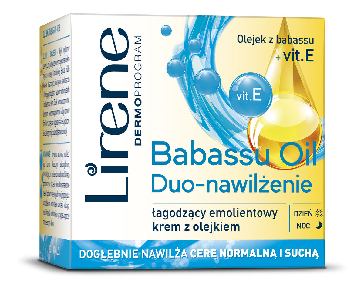 Babassu Oil Duo-nawilżenie Łagodzący emolientowy krem z olejkiem NA DZIEŃ I NA NOC