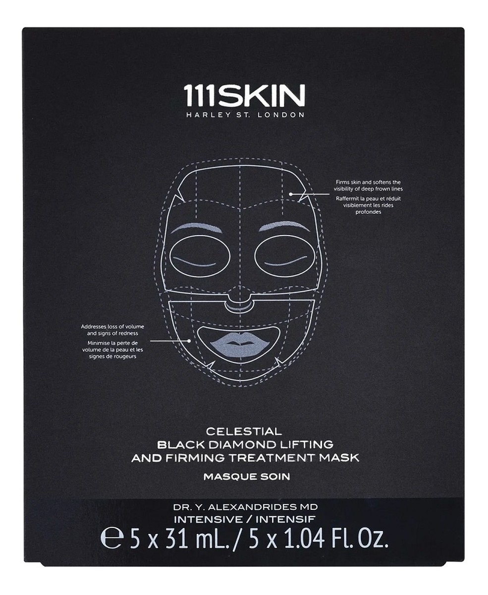 Celestial black diamond liftingująca i ujędrniająca maseczka w płachcie 5x31ml