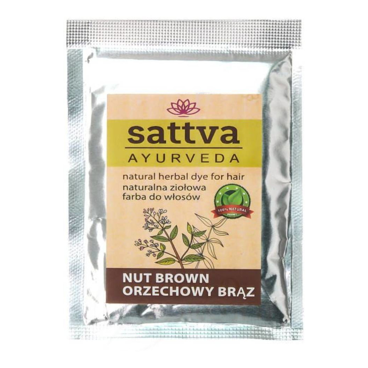Sattva Natural Herbal Dye for Hair naturalna ziołowa farba do włosów 10g
