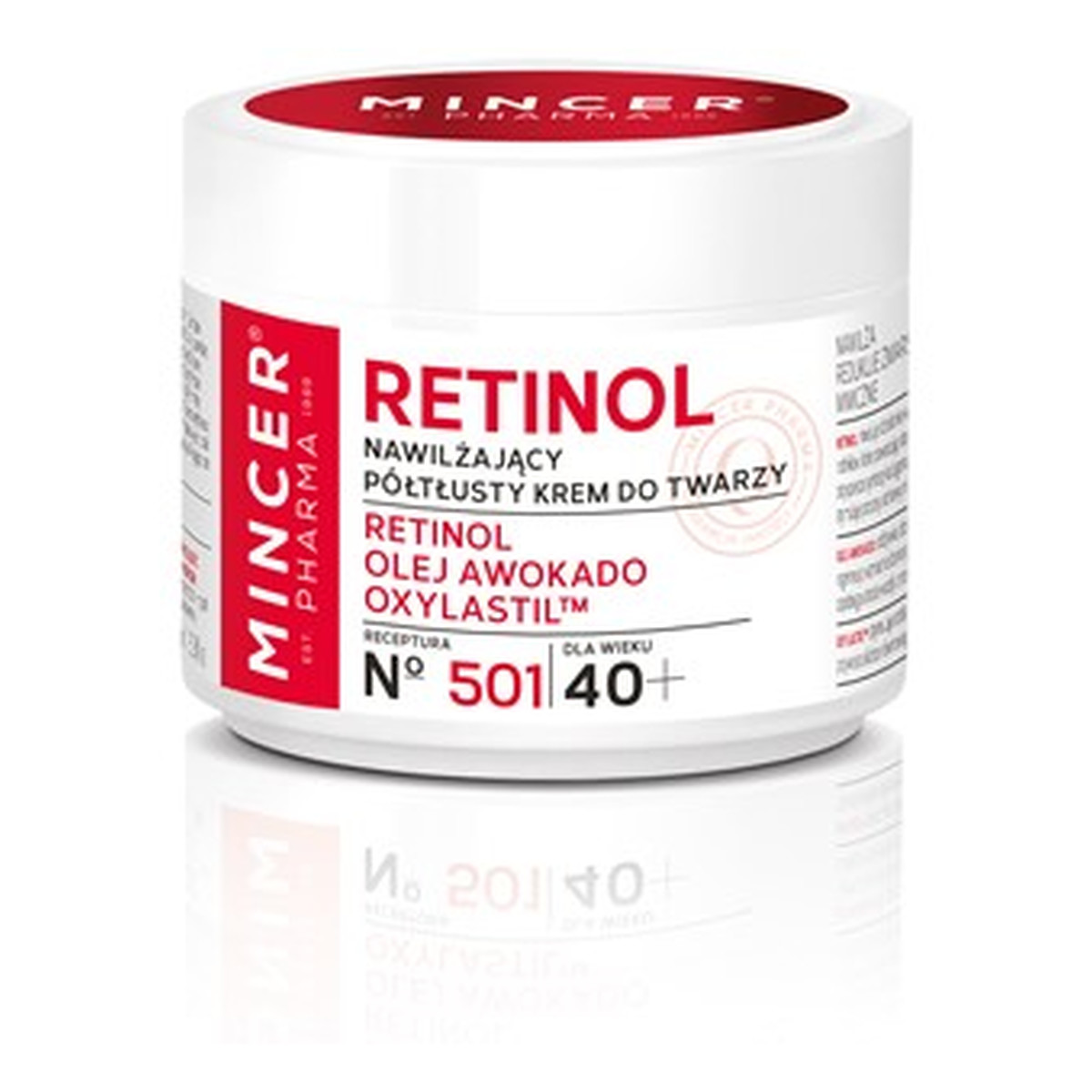Mincer Pharma Retinol 40+ Nawilżający Półtłusty Krem Do Twarzy No 501 50ml
