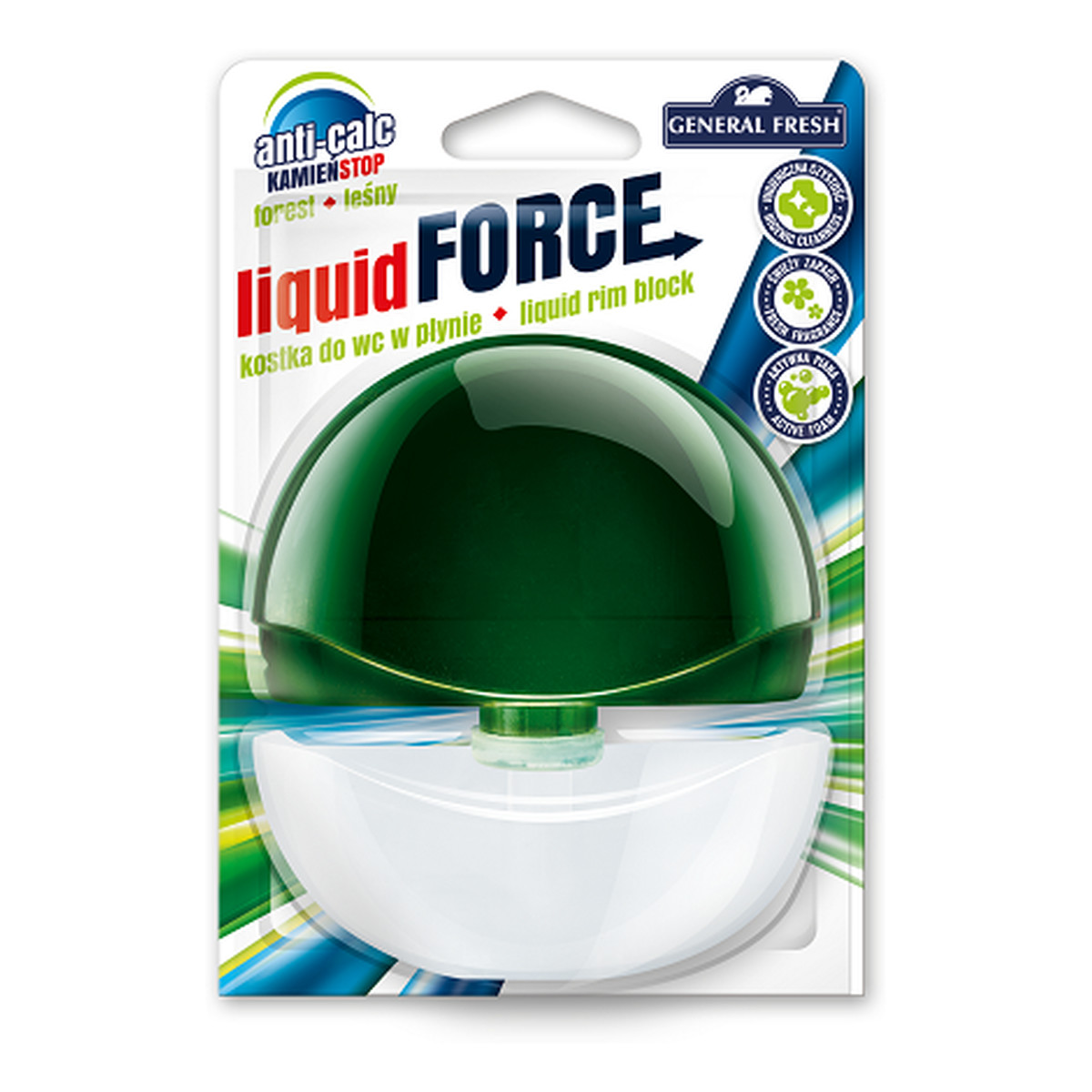 General Fresh Liquid Force kostka do WC w płynie Las 55ml