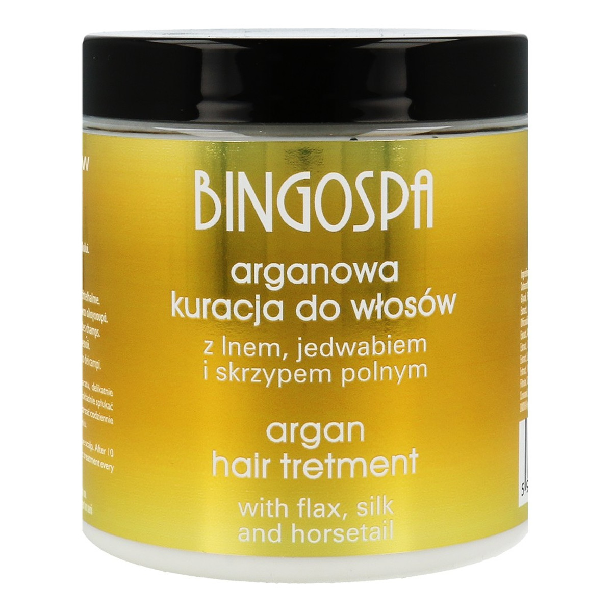 BINGOSPA Agranowa kuracja do włosów z lnem, jedwabiem i skrzypem polnym 250g