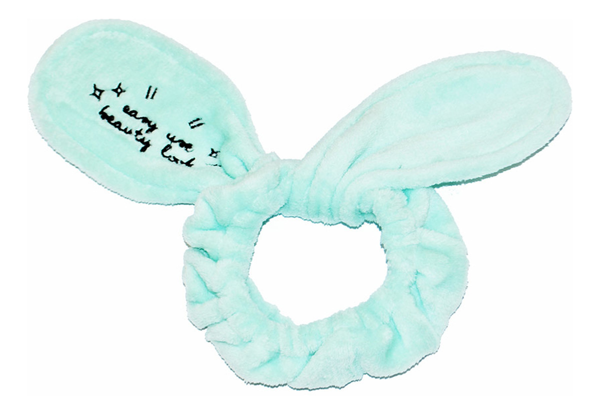 Bunny Ears pluszowa opaska kosmetyczna królicze uszy Miętowa