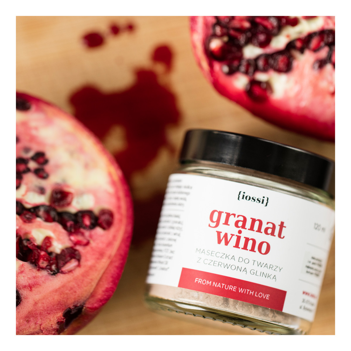Iossi Granat Wino Ujędrniająco-Oczyszczająca Maseczka Do Twarzy Z Czerwoną Glinką 120ml
