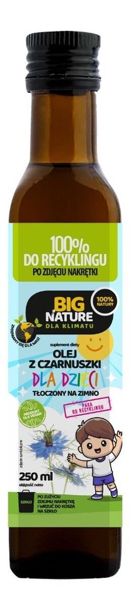 Olej z czarnuszki tłoczna zimno dla dzieci