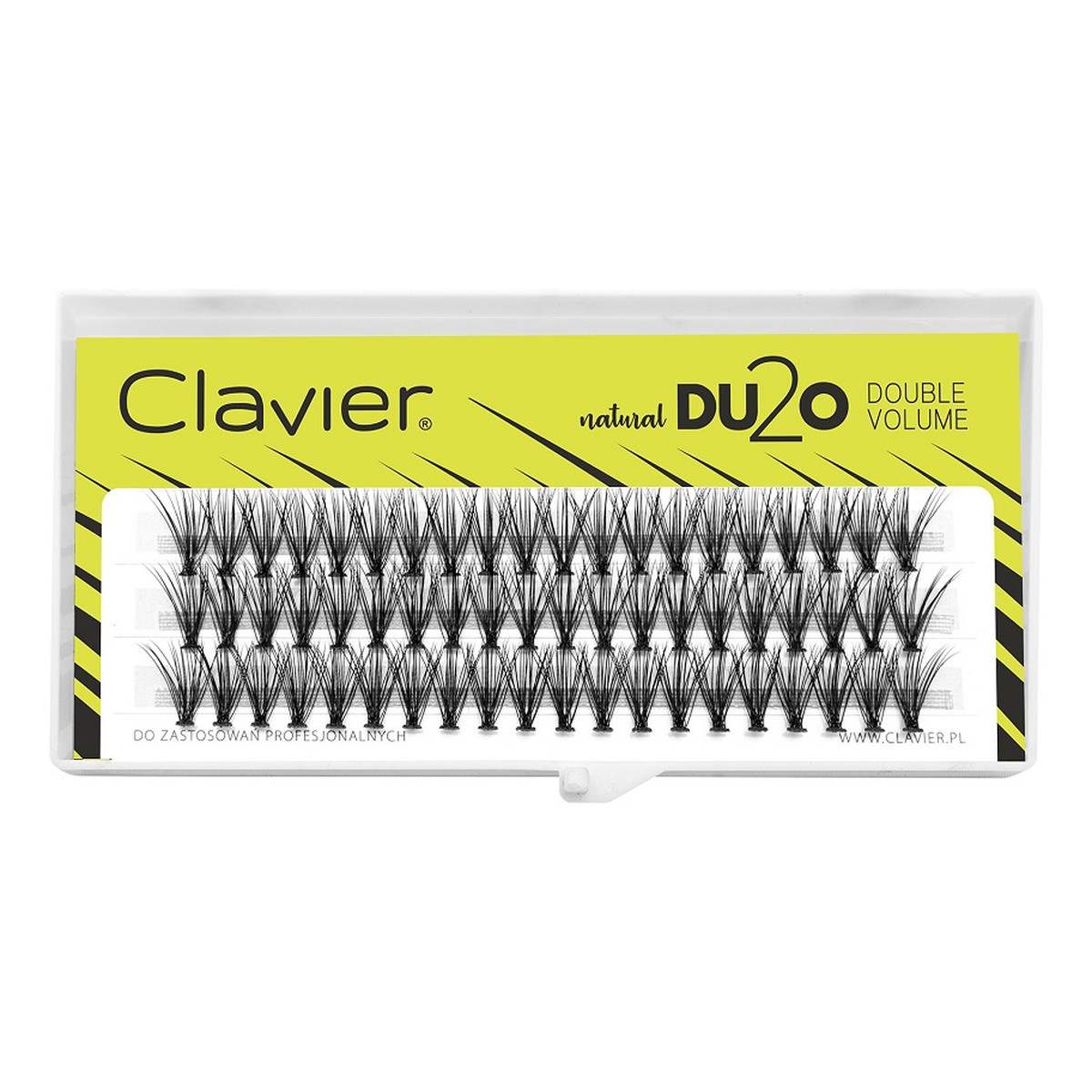 Clavier Natural Du2o Double Volume Eyelashes Kępki Rzęs C-9mm