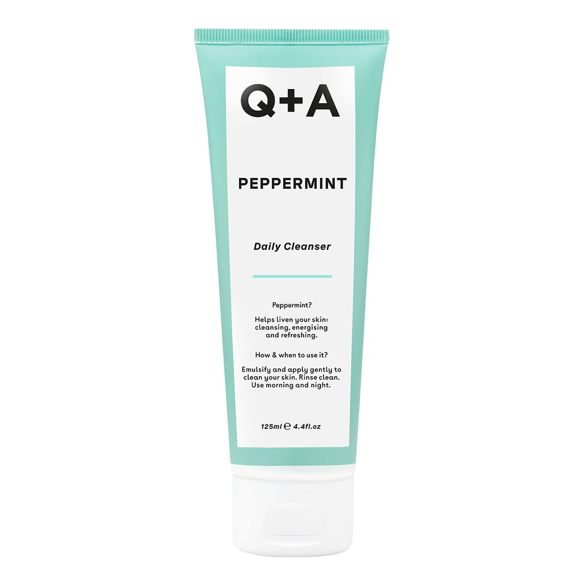 Q+A Peppermint Daily Cleanser Żel do mycia twarzy z miętą pieprzową 125ml