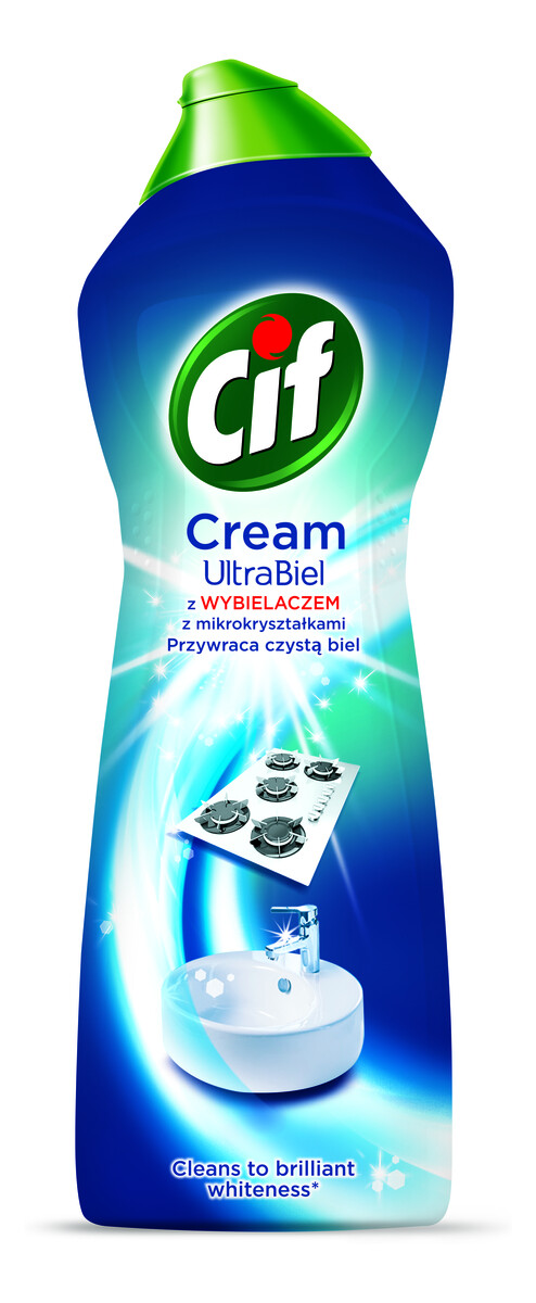 mleczko z mikrokryształkami i wybielaczem