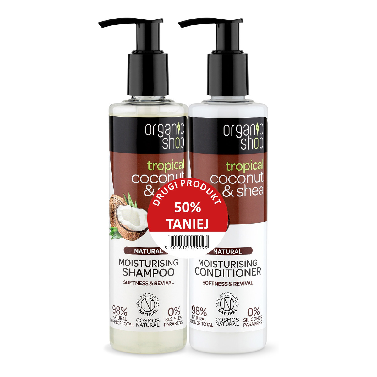 Organic Shop Zestaw szampon + odżywka Coconut