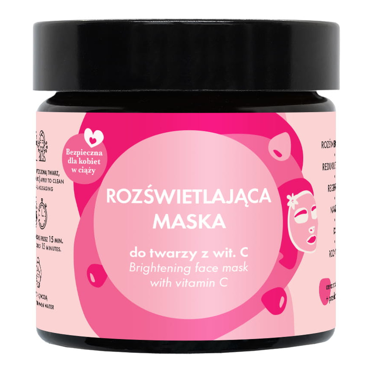 Lullalove Rozświetlająca maska do twarzy z witaminą C 60ml