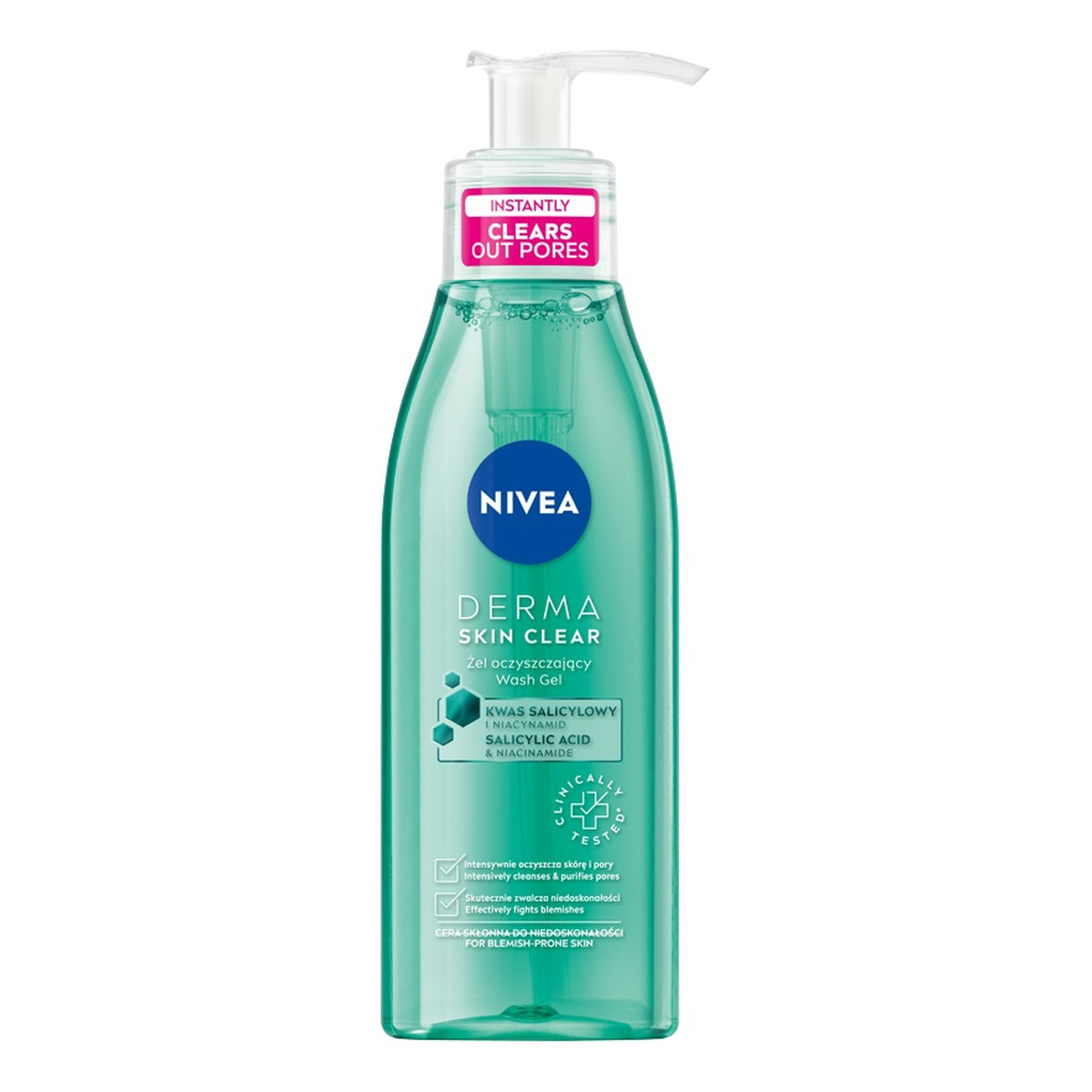 Nivea Derma Skin Clear Żel oczyszczający przeciw niedoskonałościom 150ml