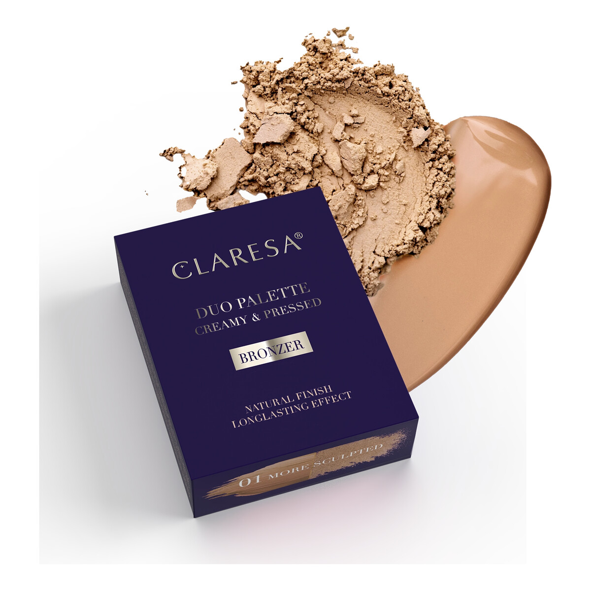 Claresa Duo Palette Kremowo-pudrowa paleta do konturowania 8.5g