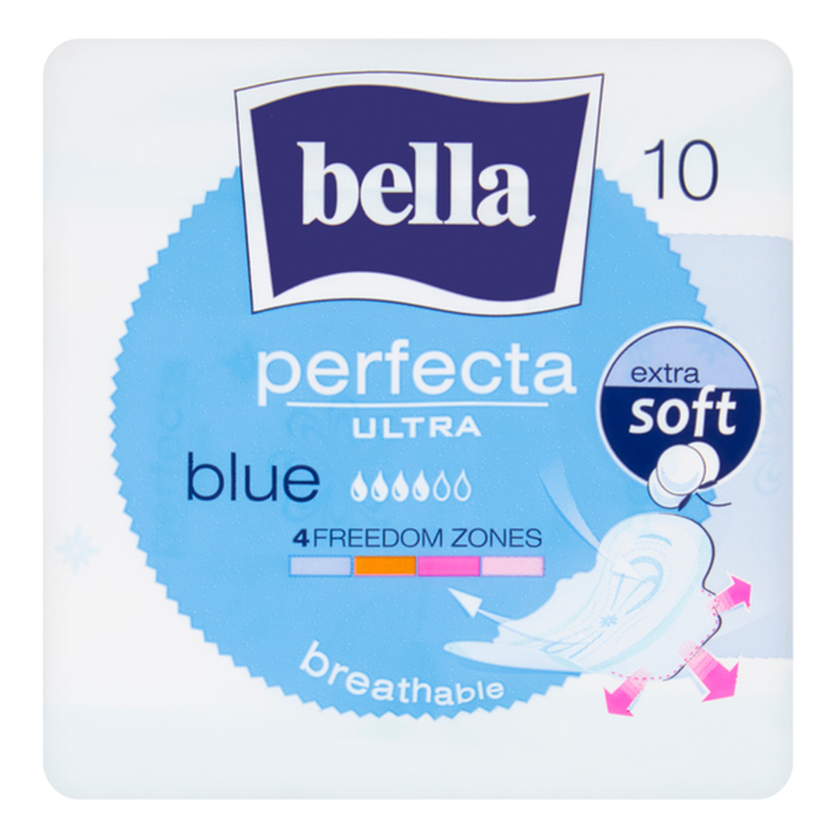 Bella Perfecta Podpaski higieniczne Ultra Blue 10 sztuk