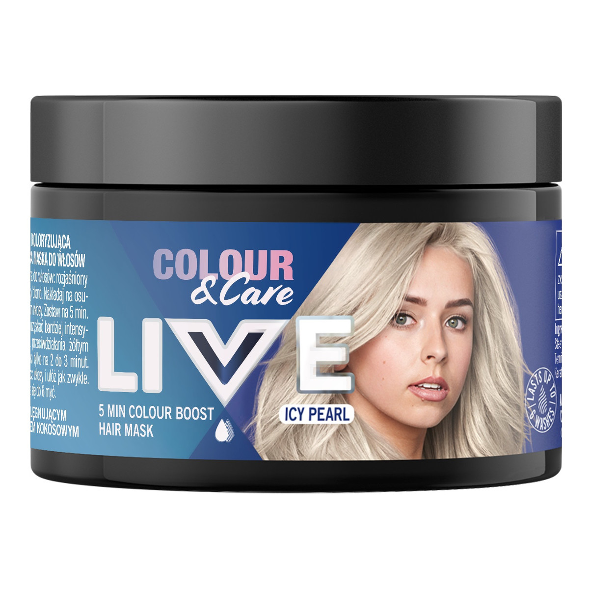 Schwarzkopf Live colour&care 5 minutowa koloryzująca i pielęgnująca maska do włosów icy pearl 150ml