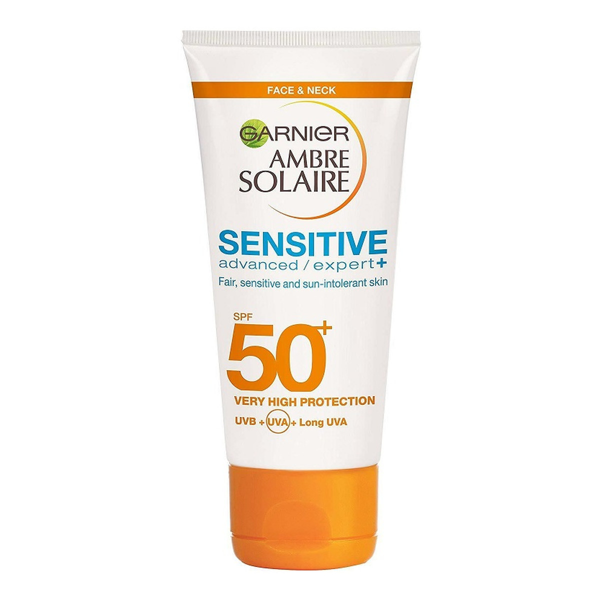 Garnier Ambre Solaire Sensitive Advanced Face Protection Cream SPF50+ krem ochronny do do skóry twarzy i oczu 50ml