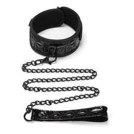 Diamond collar and leash obroża ze smyczą black