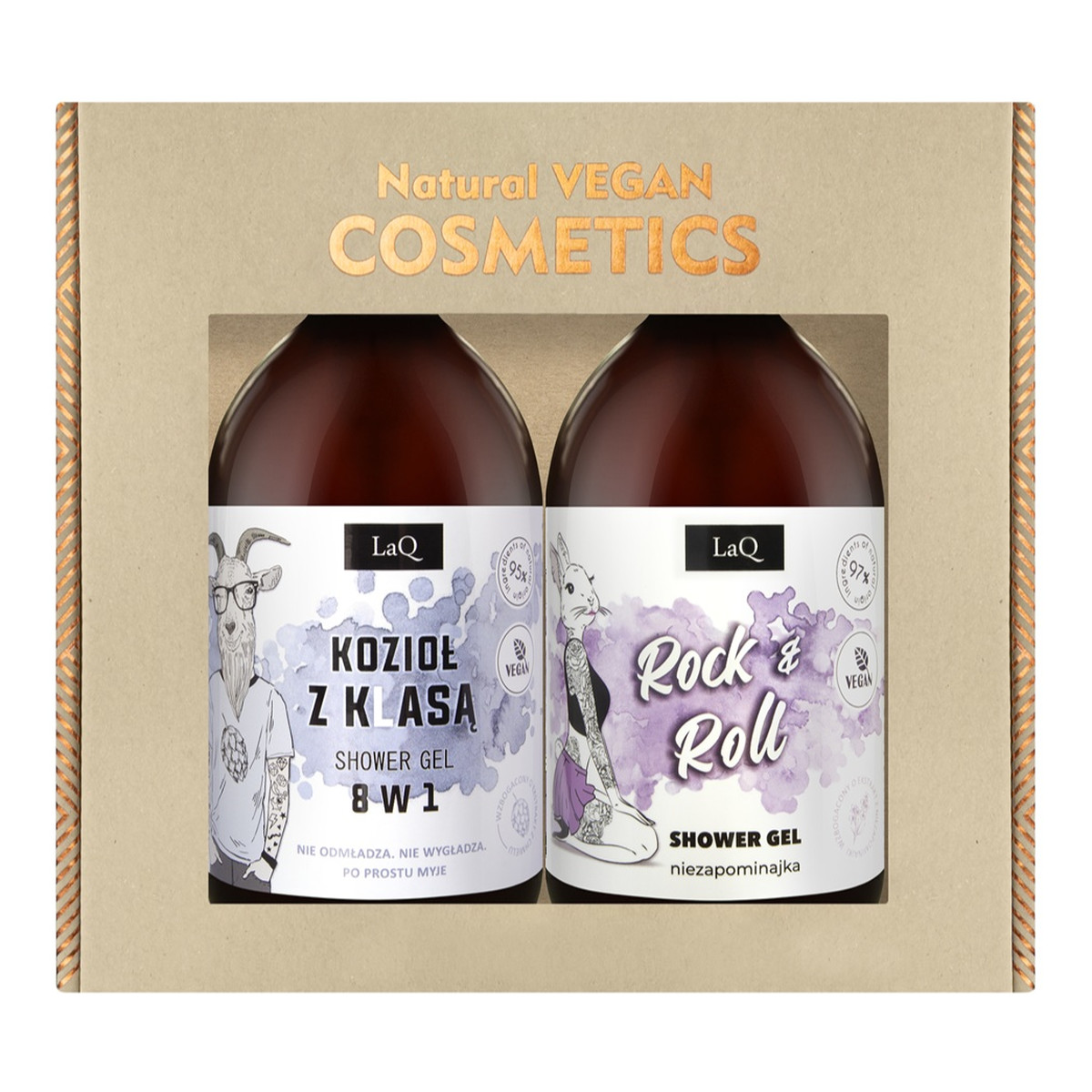 Laq Pełną Parą Zestaw kozioł z klasą żel pod prysznic 500ml + niezapominajka żel pod prysznic 500ml