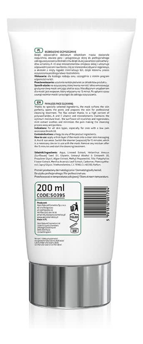 Painless Face Cleaning Skin Softening Mask Maska rozpulchniająca z czynnikiem łagodzącym