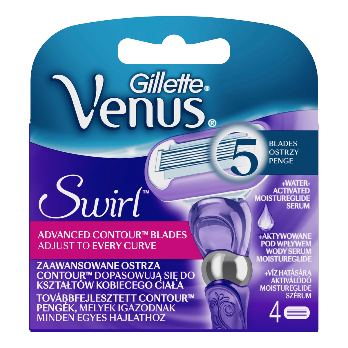 Gillette Venus swirl zapasowe ostrza 4szt