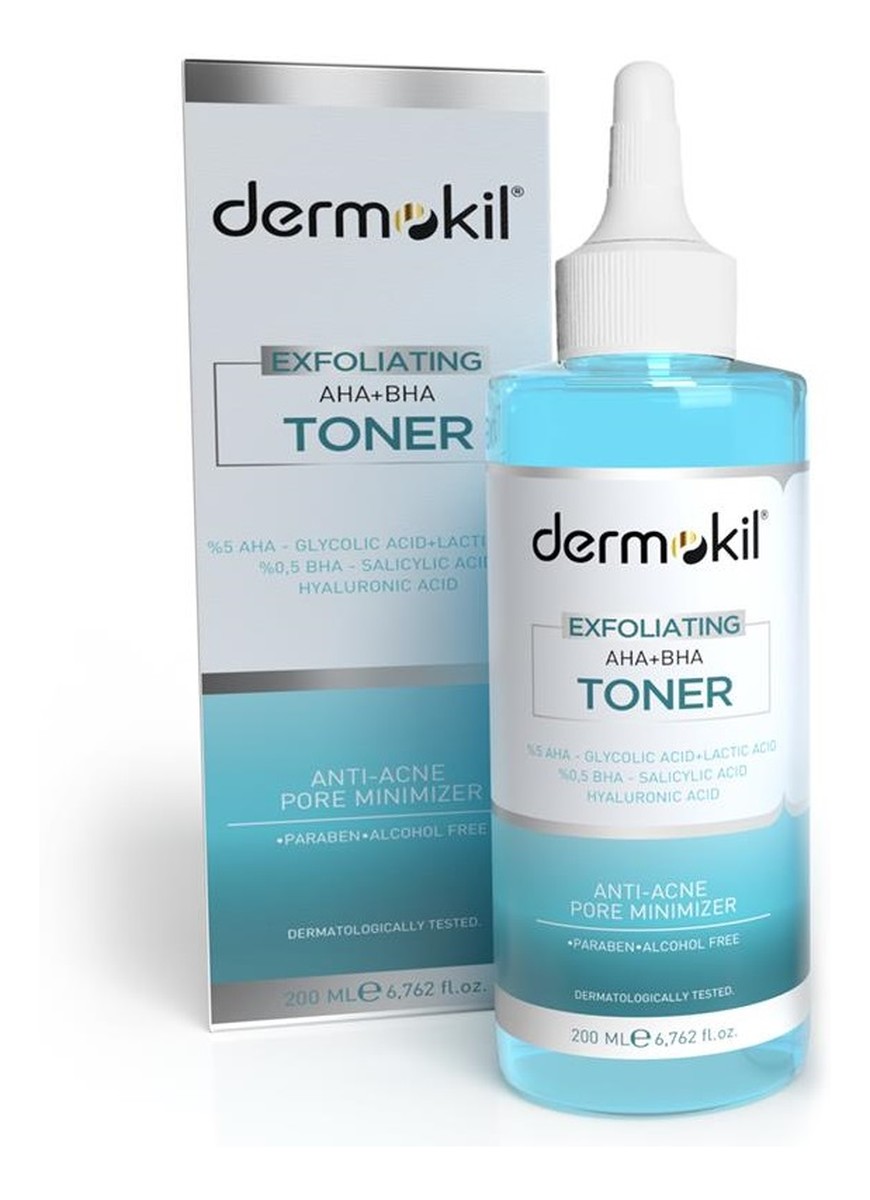 Exfoliating aha+bha niacinamide toner złuszczający tonik do twarzy