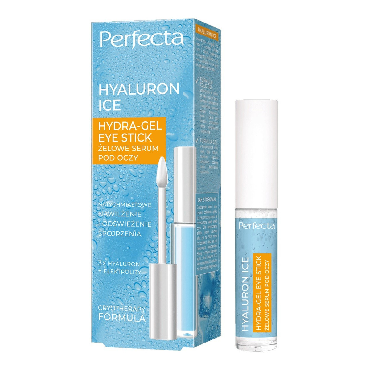 Perfecta PERFECTA Hyaluronic Ice Żelowe serum pod oczy eye stick 11ml