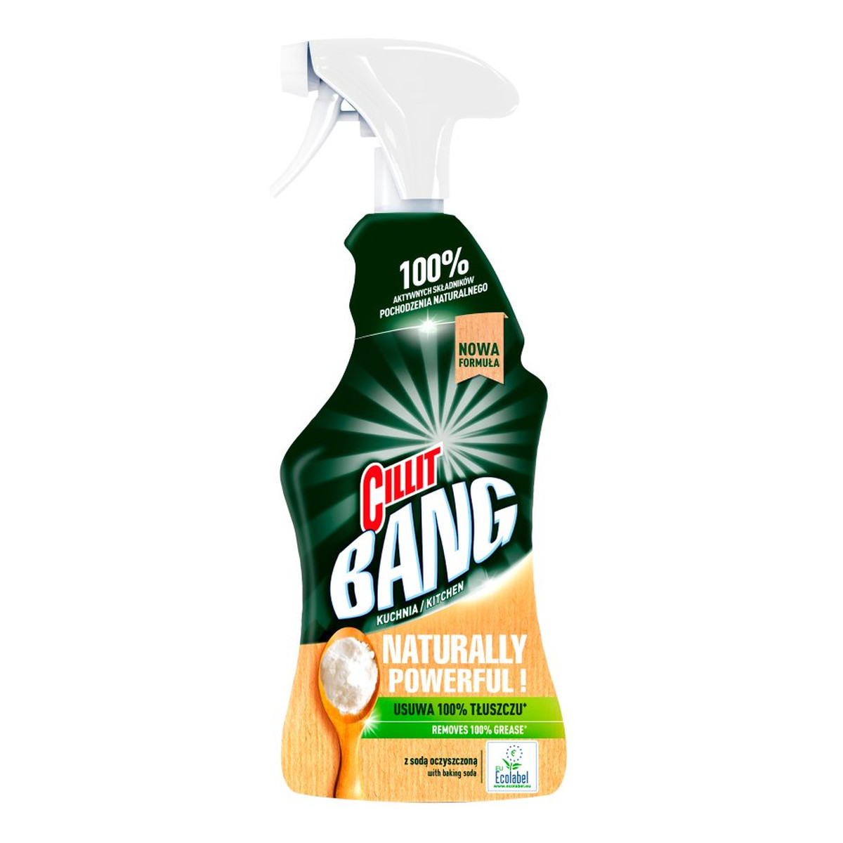 Cillit Bang Naturally Powerful Spray czyszczący do kuchni z sodą oczyszczoną 750ml