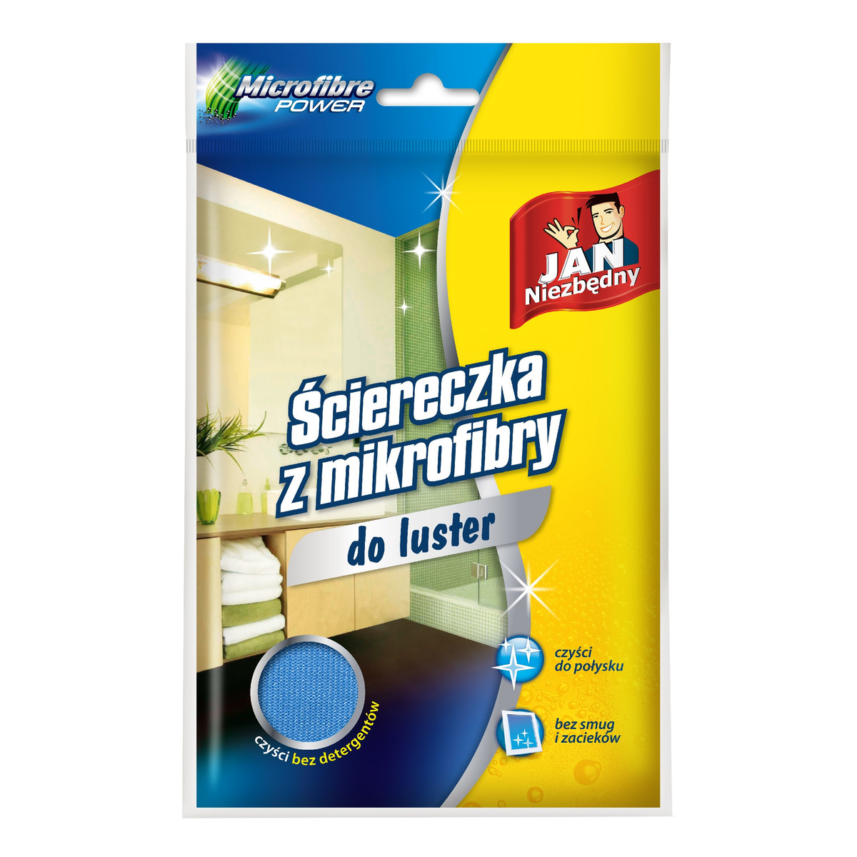 Jan Niezbędny Ściereczka z mikrofibry do luster 1szt