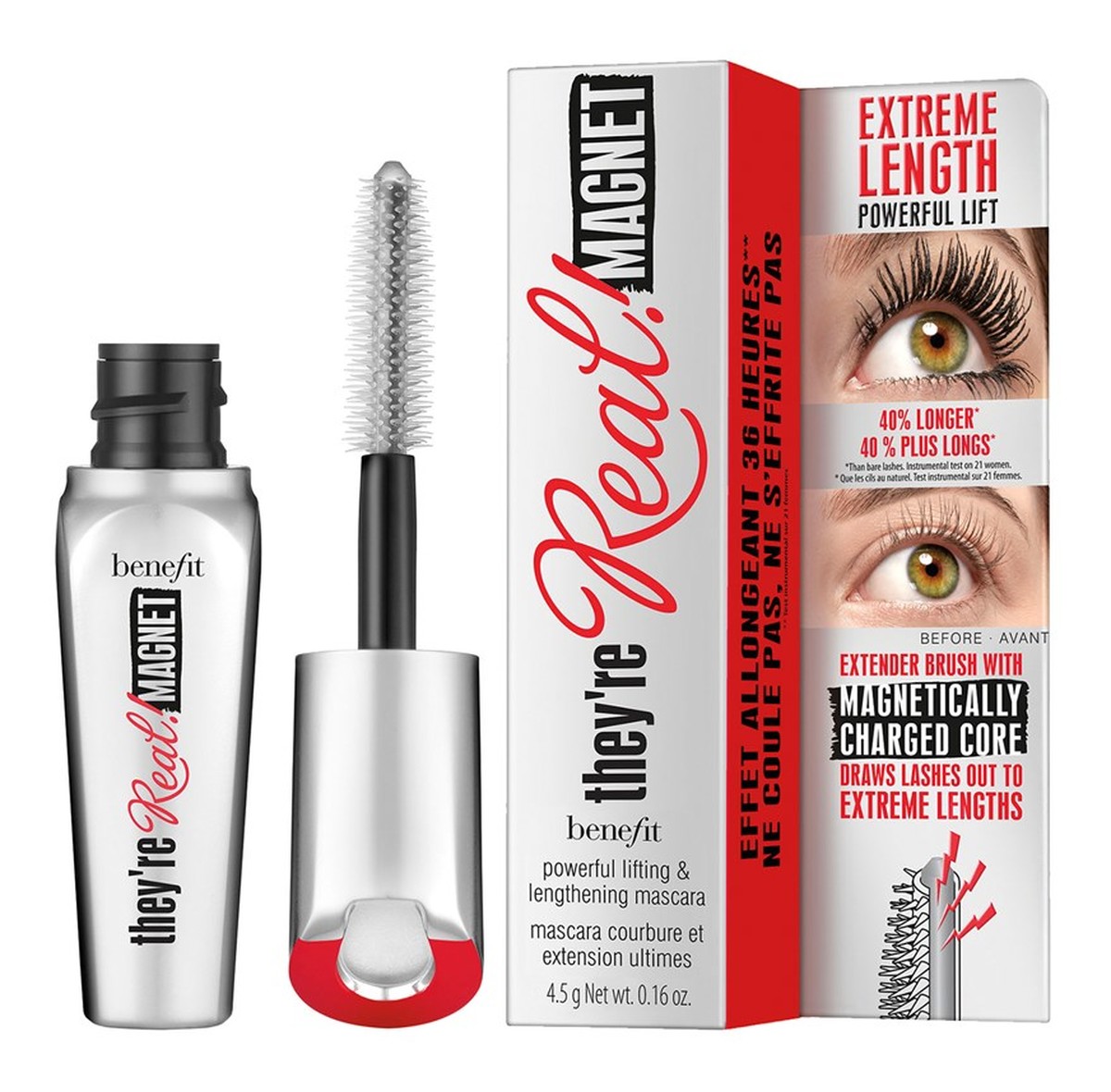 They're real! magnet mascara size mini ekstremalnie wydłużający tusz do rzęs black 4,5 g