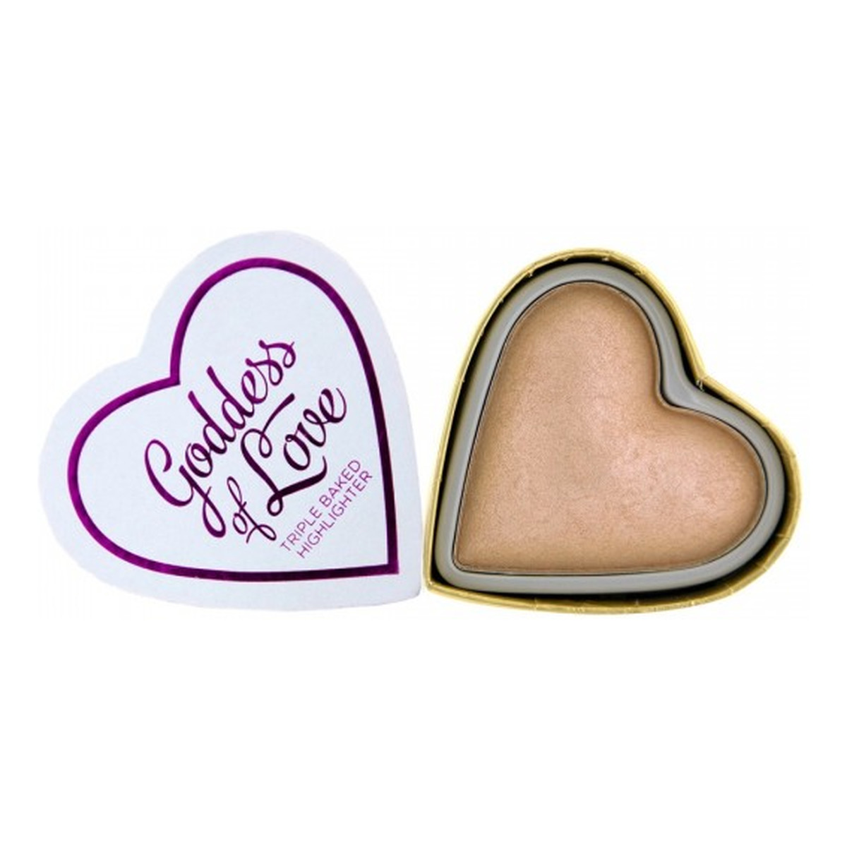 Makeup Revolution I Heart Makeup Blushing Hearts Goddess of Faith Triple Baked Highlighter Rozświetlacz Do Twarzy 10g