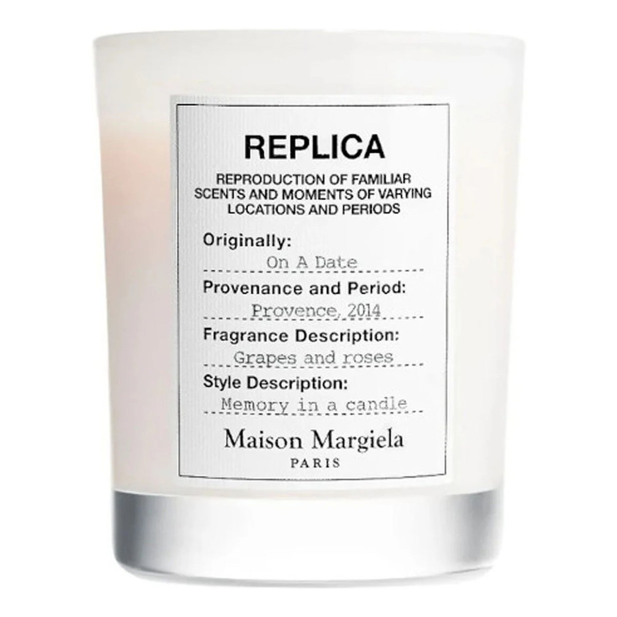 Maison Margiela Replica On A Date świeca zapachowa 165g