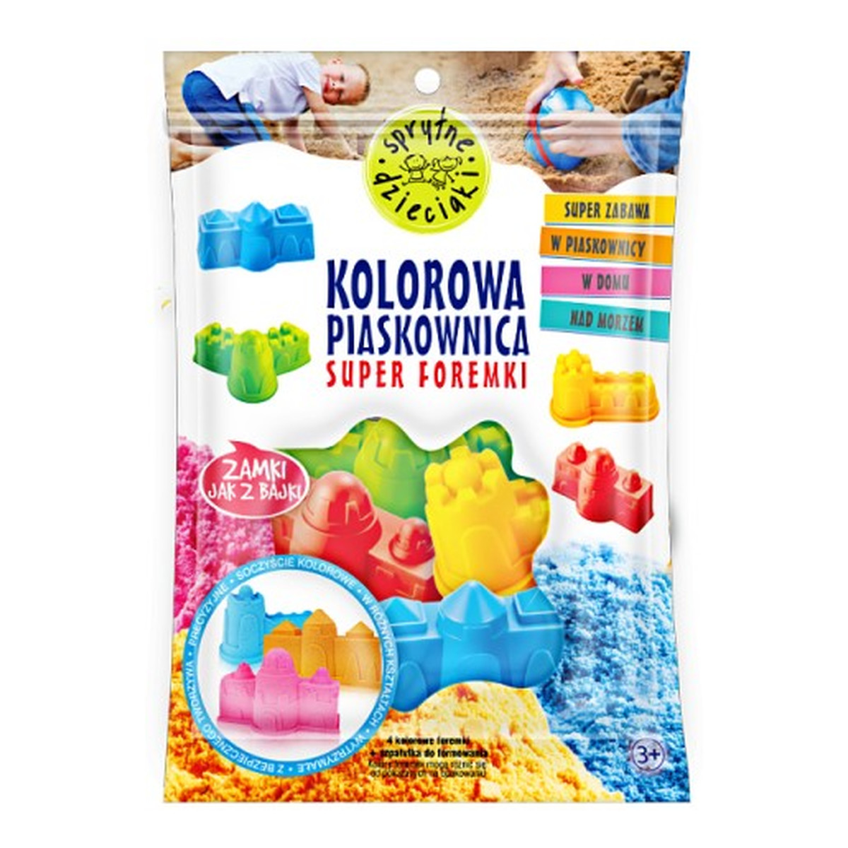 Sprytne Dzieci Kolorowa Piaskownica Foremki Zamki jak z bajki