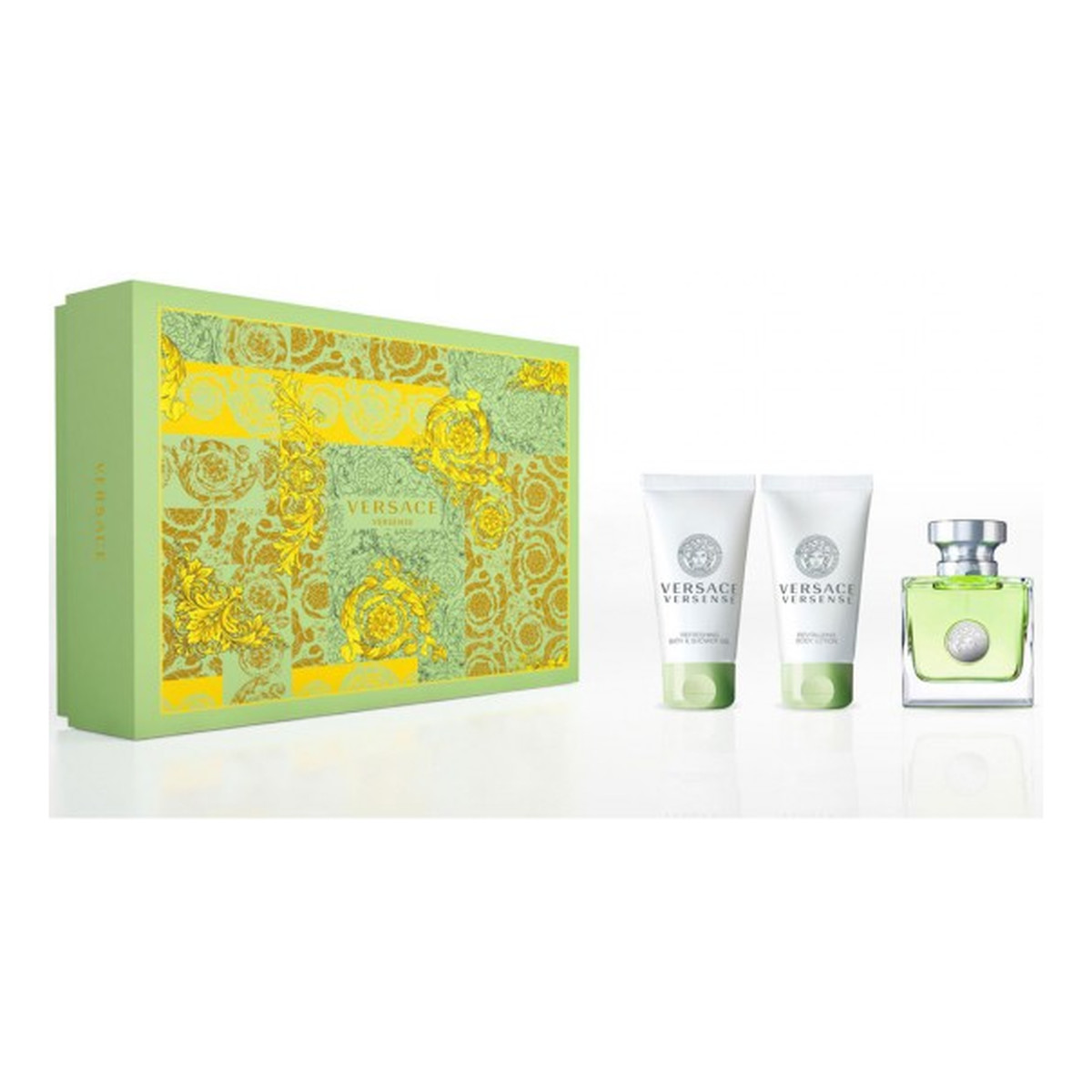 Versace Versense zestaw (woda toaletowa 50ml + balsam do ciała 50ml + żel pod prysznic 50ml)