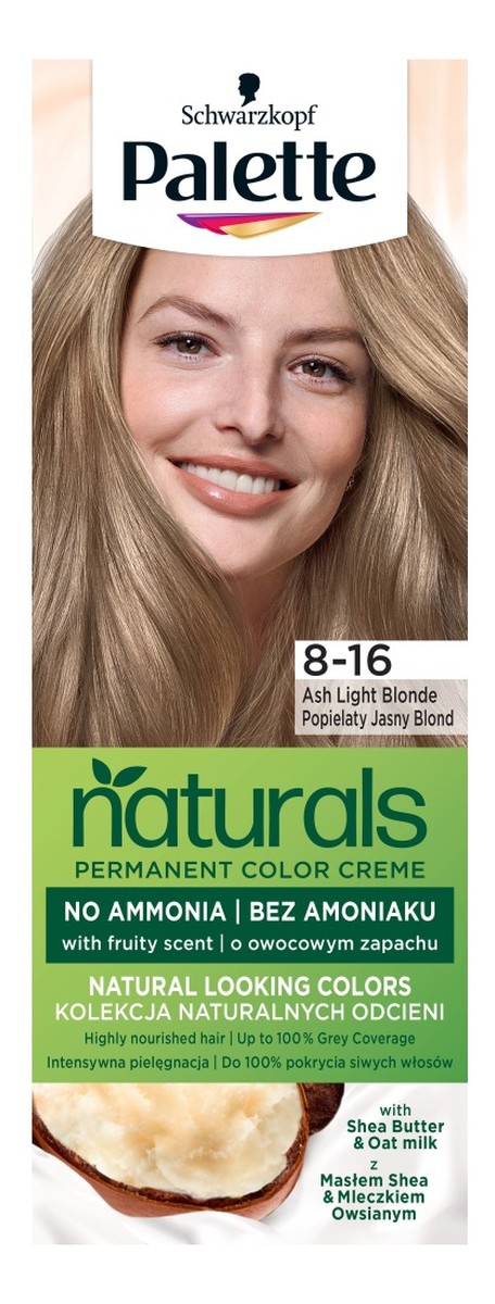 Permanent naturals color creme farba do włosów trwale koloryzująca 8-16 popielaty jasny blond