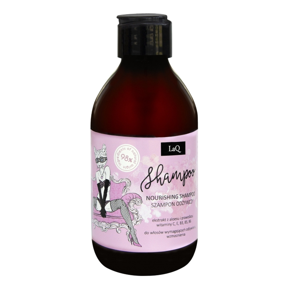 Laq Nourishing shampoo odżywczy szampon do włosów kocica piwonia 300ml