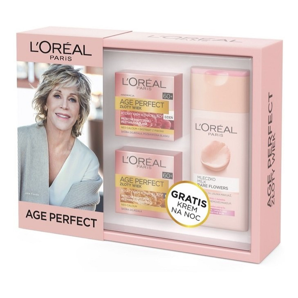 Loreal Age Perfect 60+ Zestaw prezentowy (krem na dzień 50ml + krem na noc 50ml + mleczko 200ml)