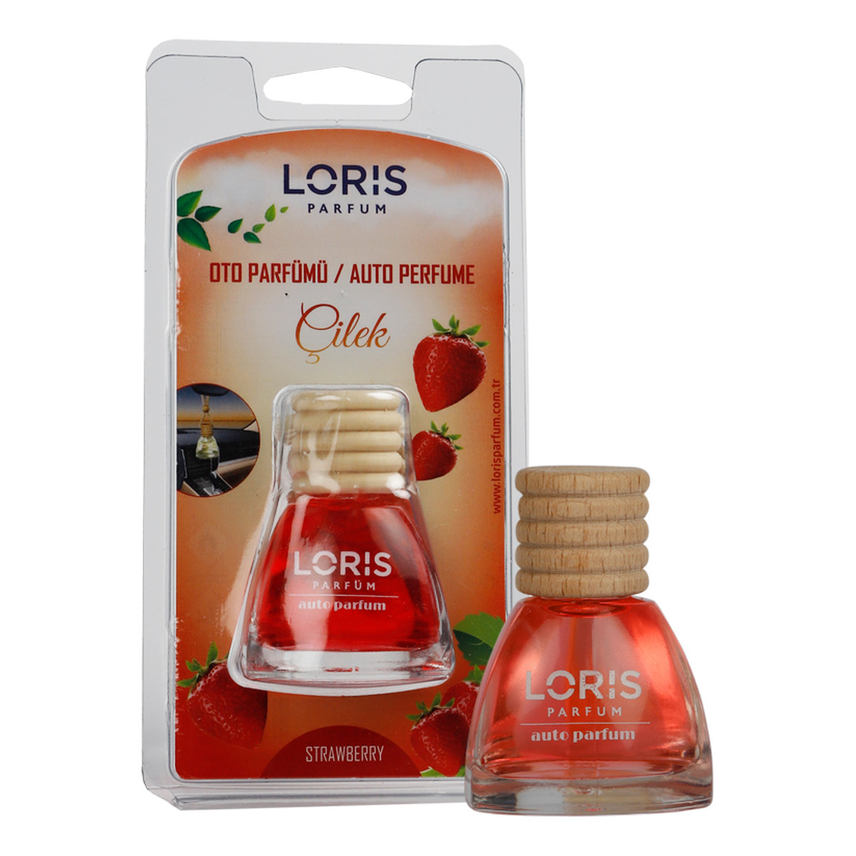 Loris Auto perfume zawieszka zapachowa do samochodu truskawka 10ml