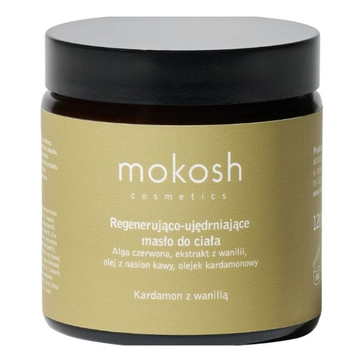 Mokosh Regenerująco-ujędrniające masło do ciała Kardamon z wanilią 120ml